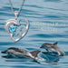 Jewelry WholesaleWholesale Love Dolphin Diamond Alloy Necklace MOQ≥2 JDC-NE-ZiB017 Necklaces 资比 %variant_option1% %variant_option2% %variant_option3%  Factory Price JoyasDeChina Joyas De China
