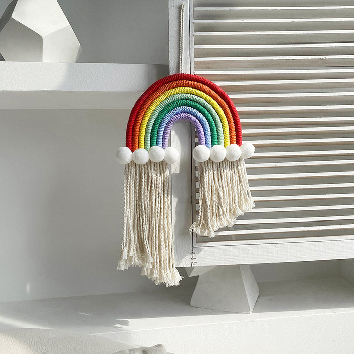 Wholesale INS rainbow pendant children's room decoration braided tassel JDC-DC-RXin009
