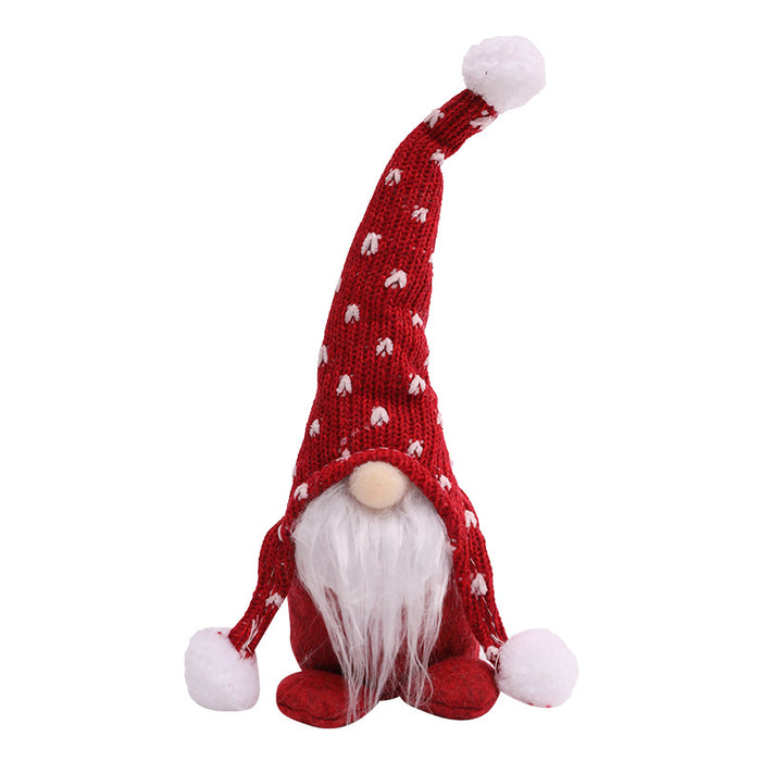 Wholesale Decorative Whitebeard Rudolph Christmas Knitting  MOQ≥2 JDC-DCN-QiaoC002