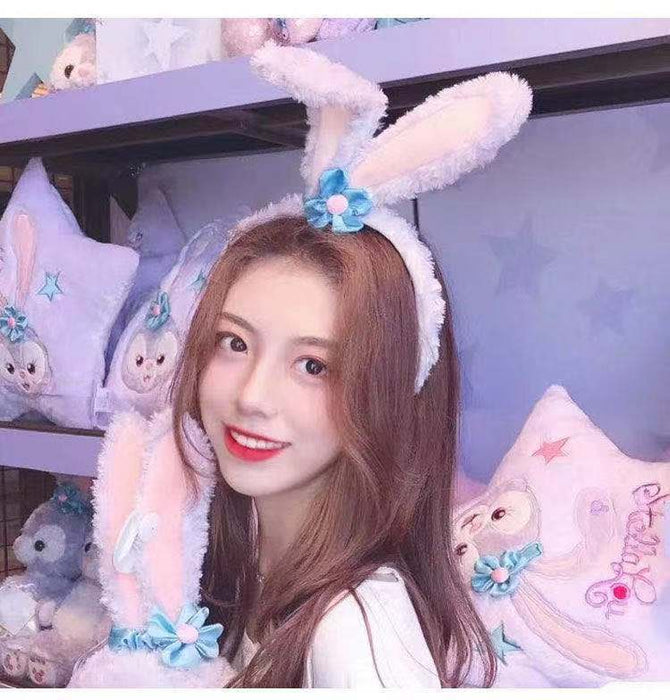 Wholesale headband hairpin hair claw set flash with light headband cute plush rabbit MOQ≥2 JDC-HD-YYang011