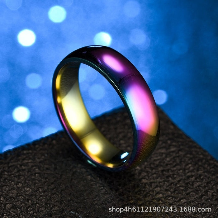 Color de acero inoxidable al por mayor anillo redondo brillante JDC-RS-JYS001