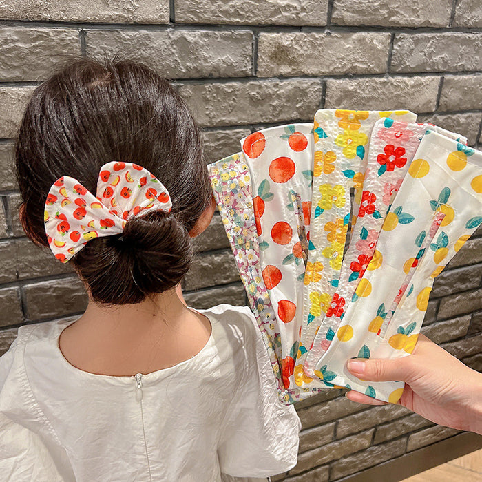Wholesale cloth cute bow kids hair clip JDC-HC-tengZ010