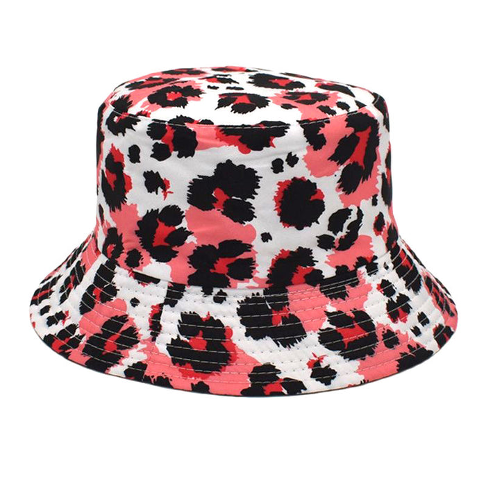 Sombrero al por mayor poliéster corbata colorido tinte leopardo bucket sombrero jdc-fh-shunma28