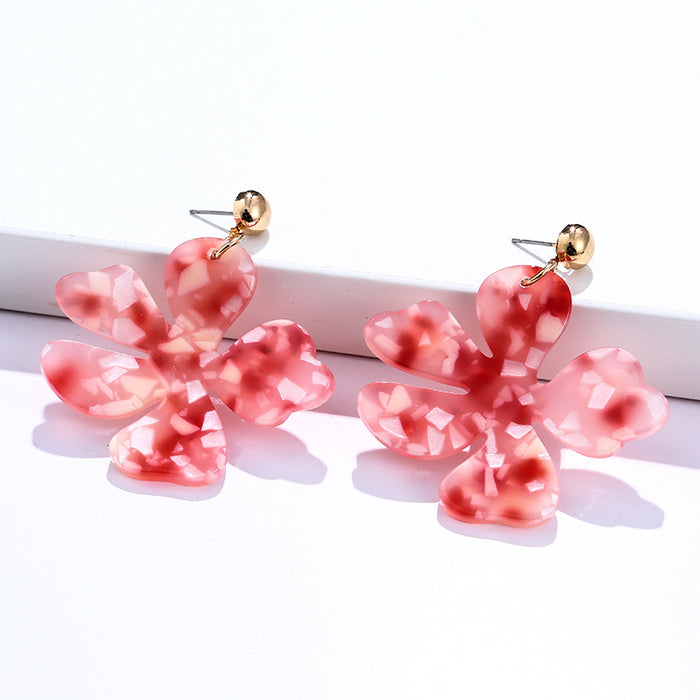 Wholesale Earrings Acetate Vintage Flowers MOQ≥2 JDC-ES-yefen008