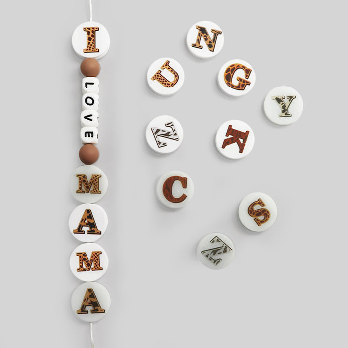 Wholesale of 26 English Letters Silicone Beads JDC-BDS-JiaHS003