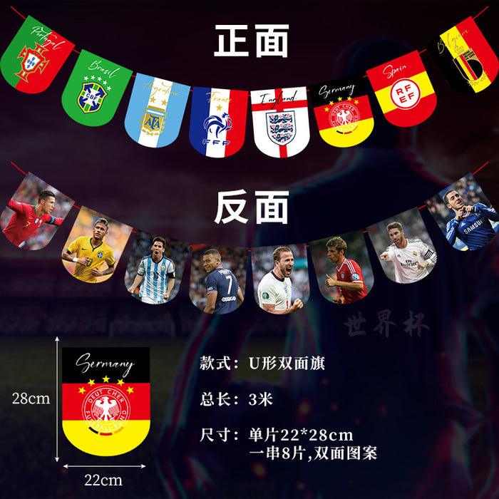 Banderas decorativas de la Copa Mundial Decorativa Mayorista Suministros Banners JDC-DCN-QIQ001