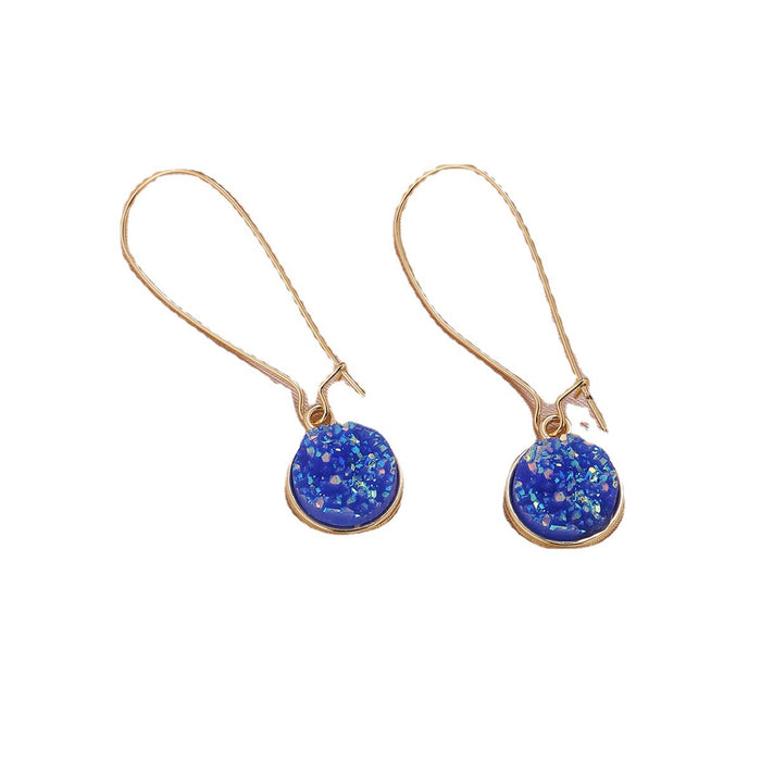 Wholesale Color Gypsophila Round Resin Earrings Crystal Earrings JDC-ES-CM027