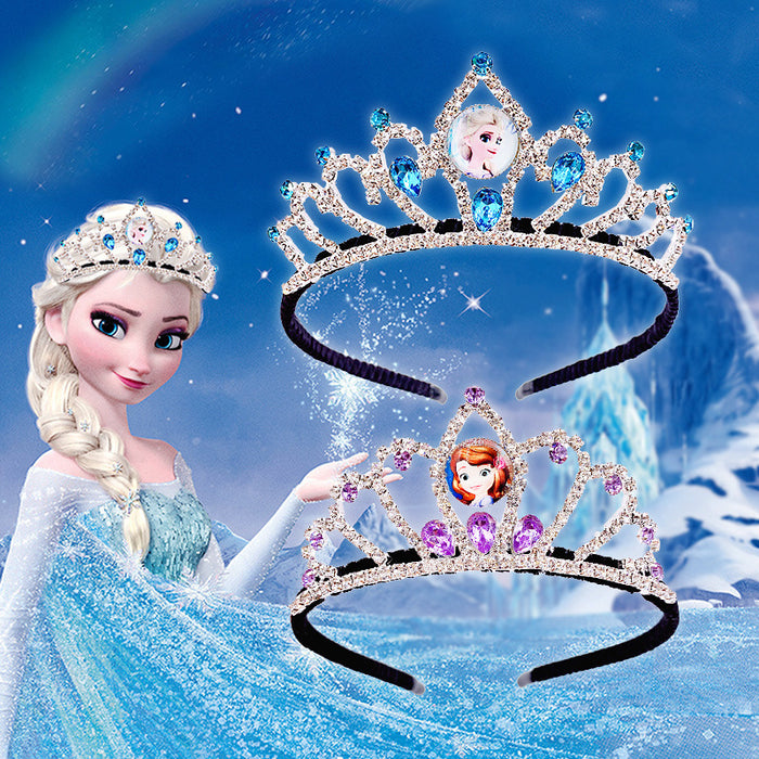 Wholesale Headband Plastic Kids Crown Princess (M) JDC-HD-XiangY001