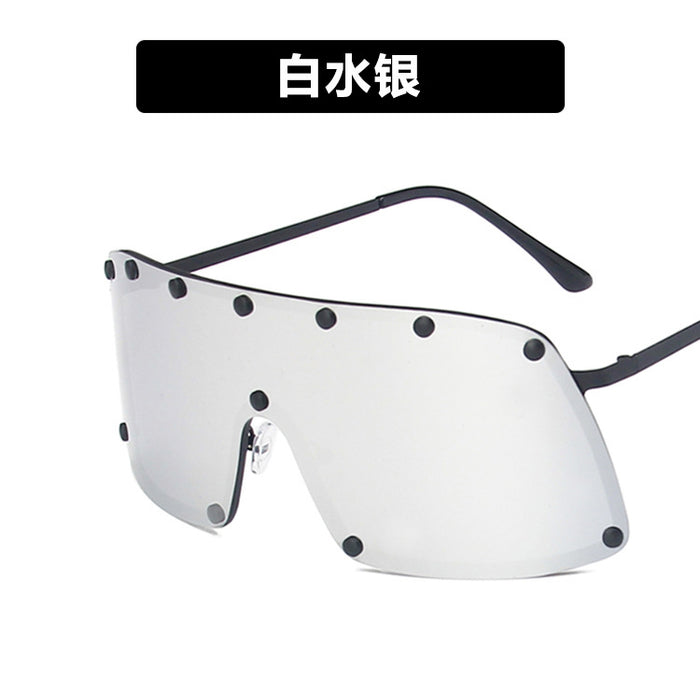 Wholesale One Piece Studded Sunglasses Goggles Oversized Frame JDC-SG-KD176