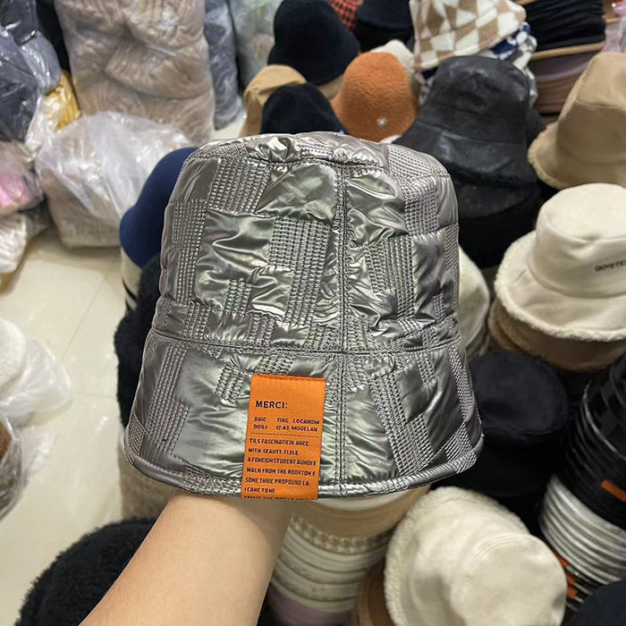 Wholesale Hat Down Cotton Letter Plaid Bucket Hat JDC-FH-ZhuoPin002