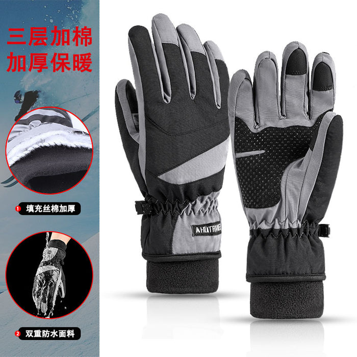 Guantes al por mayor de guantes de nylon impermeable al aire libre Guantes de pantalla táctil táctil MOQ≥2 JDC-GS-QIF001
