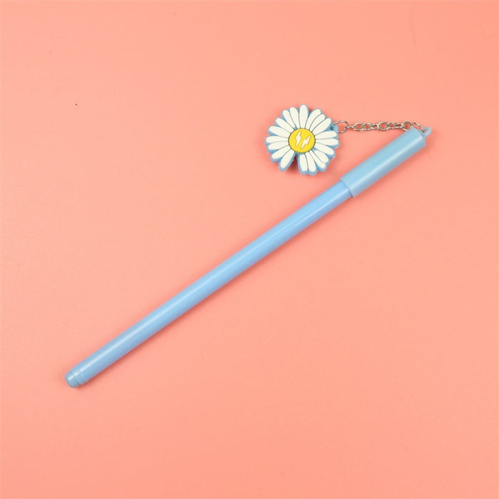 Pen de bolígrafo al por mayor plástico Daisy colgante gel gel jdc-bp-wangl003