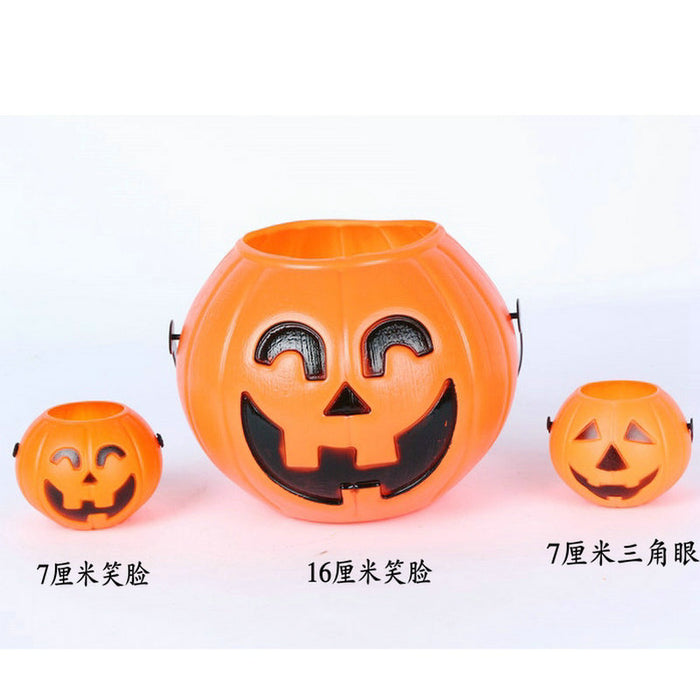 Wholesale Decorative Plastic Halloween Scene Portable LED Lighting Pumpkin Jar JDC-DCN-Meix001