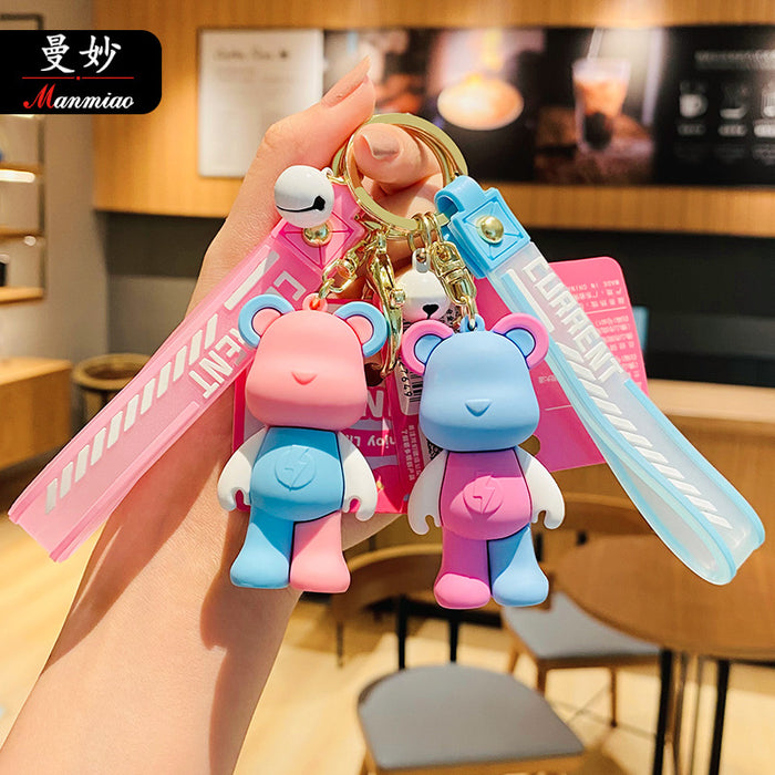 Wholesale Keychains For Backpacks colorful bear cool keychain chain car bag pendant JDC-KC-ManM029