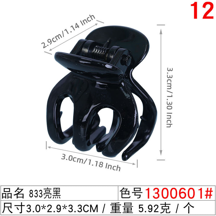 Wholesale Moon PC Material Black 2CM Small Grab Clip JDC-HC-Liuyi001
