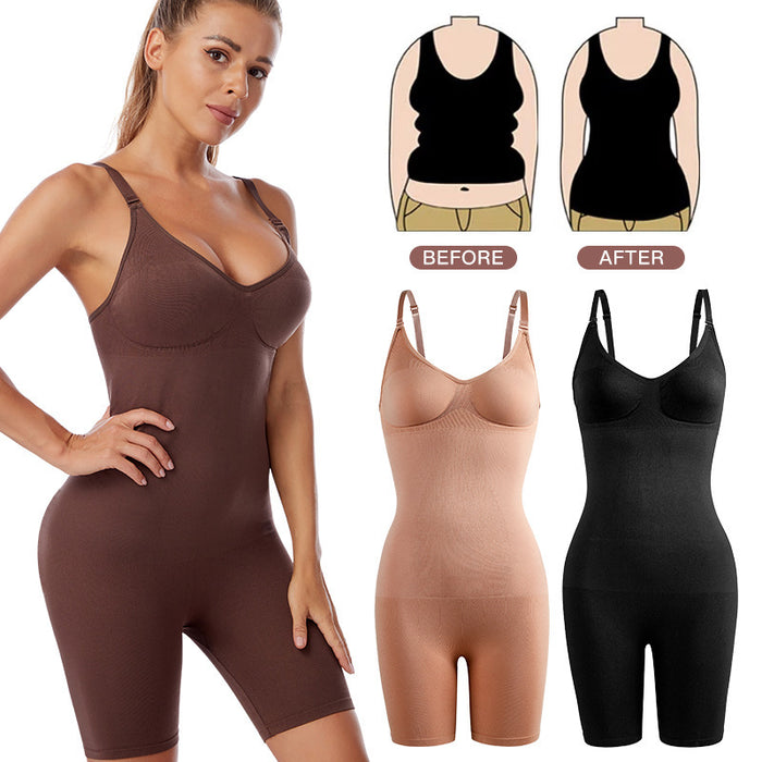Wholesale shapewear women corset waist belly support chest gather one-piece body shaper body MOQ≥2 JDC-SR-dizina001