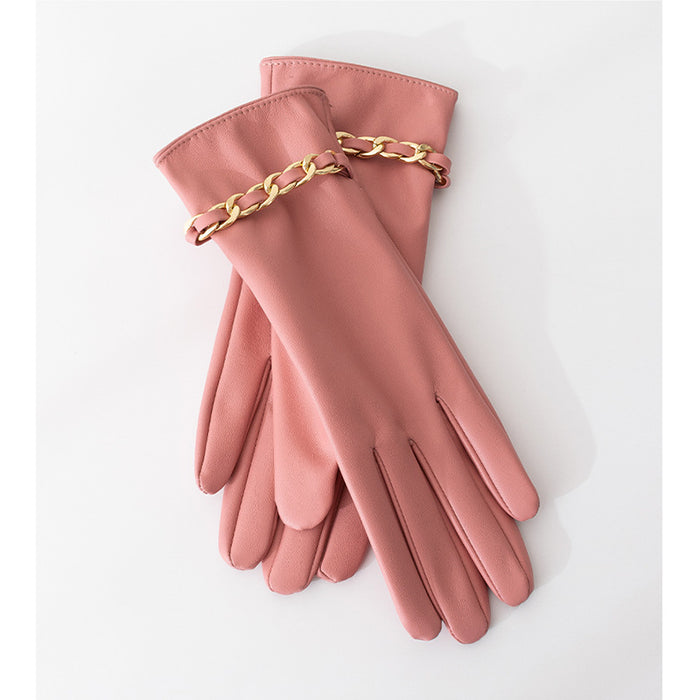 Wholesale Gloves PU Chain Plus Velvet Warm Outdoors JDC-GS-BX021
