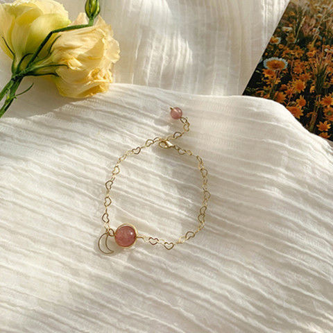 Wholesale crystal bead bracelet simple personality sweet style JDC-BT-NiHuang002