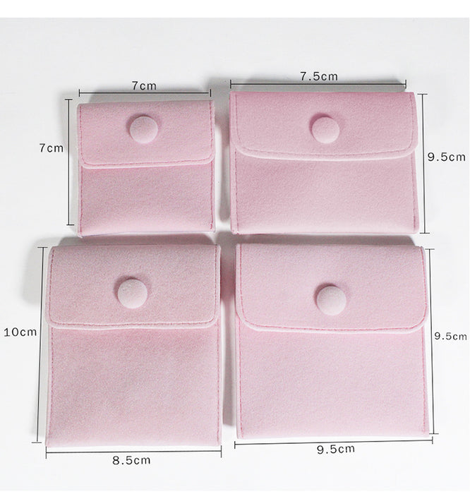 Wholesale Jewelry Packaging Jewelry Flannel Bag Thickened Double Sided Fleece Snaps JDC-JP-JiuXING002