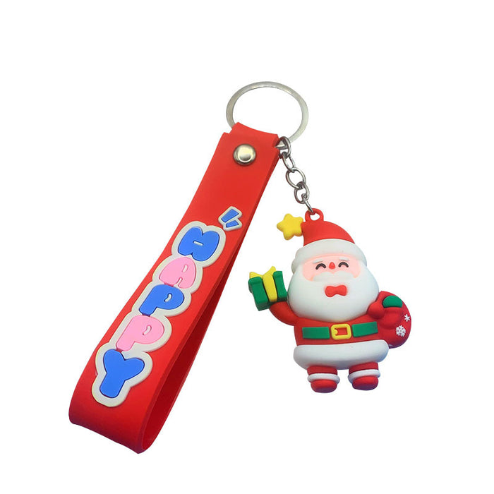 Wholesale Keychains PVC Alloy Christmas Elk Christmas Tree Ornament MOQ≥2 JDC-KC-YLing001