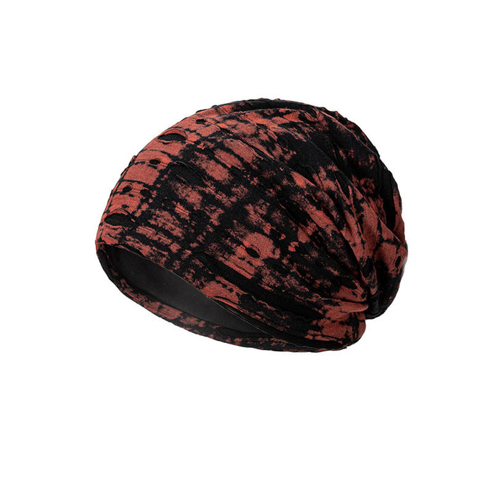 Wholesale Hat Acrylic Winter Warm Printed Hole Pullover Hat JDC-FH-YeF002