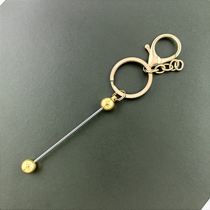 Wholesale Metal Cutlery DIY Beaded Keychain JDC-KC-BF002
