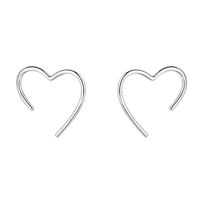 Wholesale Earrings Silver Sterling Silver Hearts JDC-ES-congz003