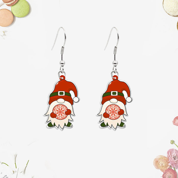 Wholesale Earrings Acrylic Christmas Gnome Old Man JDC-ES-XiangL054
