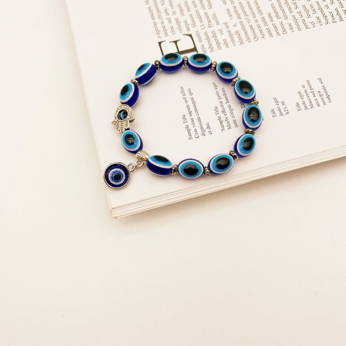 Wholesale Blue Eyes Devil's Eye Bracelet Loose Beads MOQ≥2 JDC-BT- QingH006