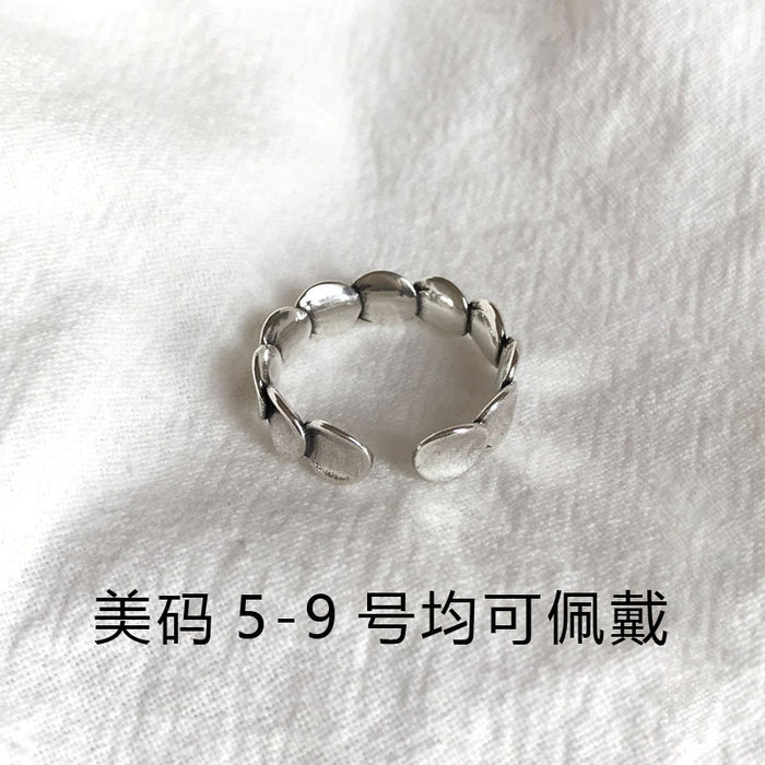 Wholesale Rings White Copper 925 Silver Plated Fish Scales Adjustable MOQ≥2 JDC-RS-XiS001