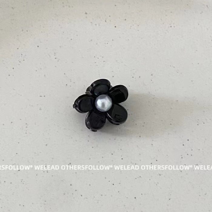 Wholesale Hair Clips Acrylic Girl Jelly Flower Color Diamond Pearl Mini MOQ≥2 JDC-HC-QZ005