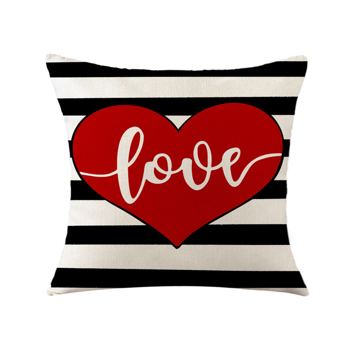 Wholesale Valentine's Day Heart Hand Painted Pillowcase MOQ≥2 JDC-PW-Weix006