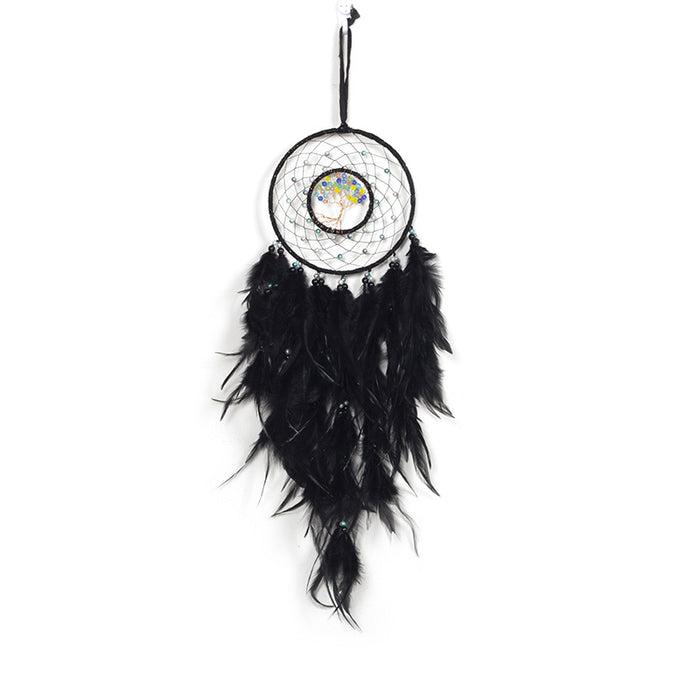 Wholesale Dreamcatcher Tree of Life Double Ring Home Decor Feather Charm JDC-DC-MYu002