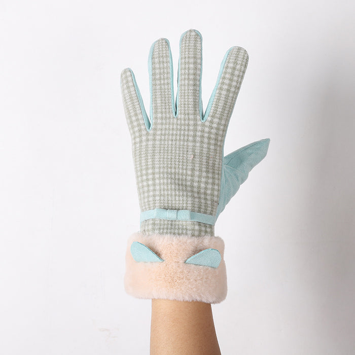 Wholesale Gloves Suede Plus Velvet Warm Outdoor Riding JDC-GS-DonH004