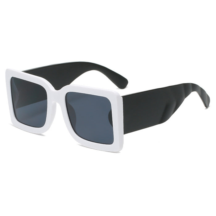 Gafas de sol cuadradas de marco grande al por mayor para hombres y mujeres Personalidad Piernas anchas JDC-SG-Bailuan007