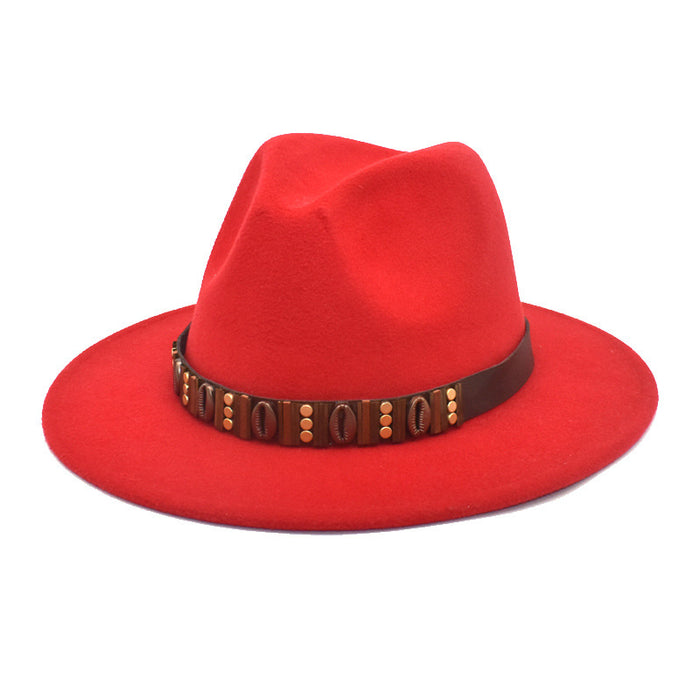 Wholesale Hat Straw Jazz Felt Top Hat MOQ≥2 JDC-FH-ShunMa023