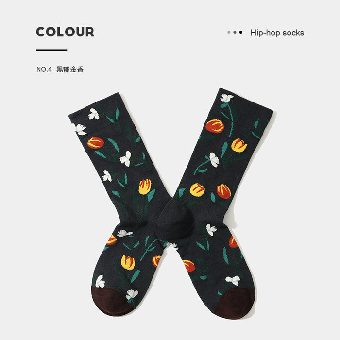 Wholesale Socks Cotton French Style Jacquard JDC-SK-YaPi001