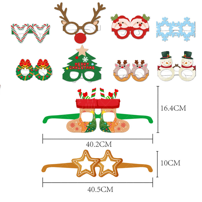 Wholesale Decorative Christmas Snowflake Glasses Ornaments MOQ≥30 JDC-DCN-MYS005