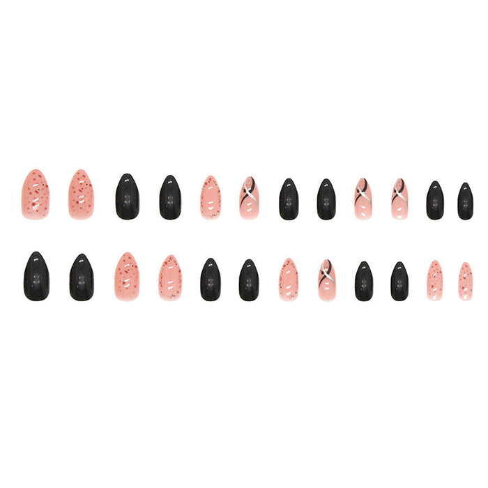 Pegatizas de uñas de resina de lunares sólido de color sólido JDC-NS-QIH021