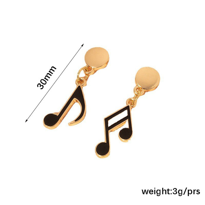 Wholesale Earrings Alloy Asymmetric Notes MQO≥2 JDC-ES-huilm006