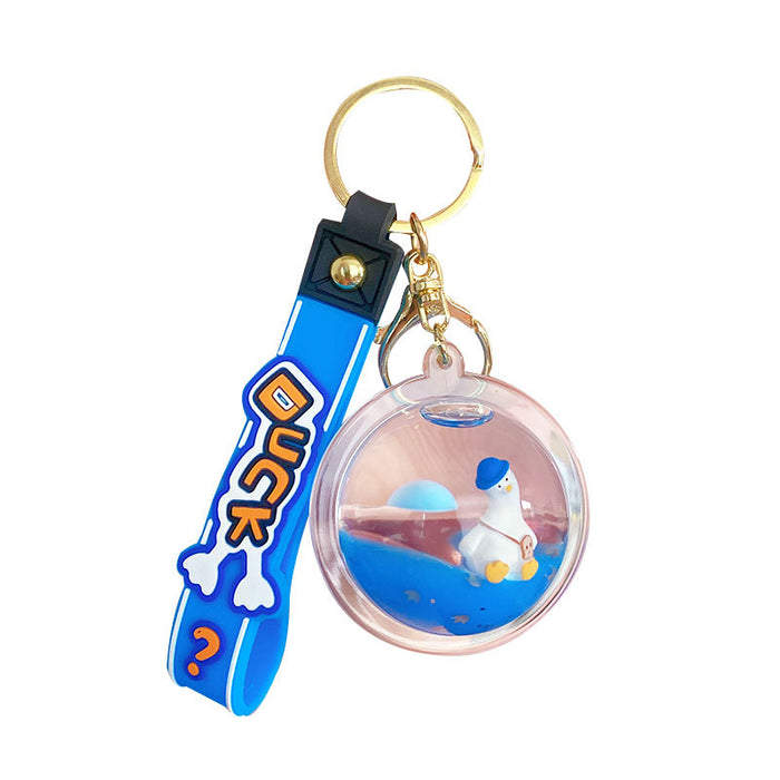 Wholesale Keychains Acrylic Tilt Duck Cute Cartoon JDC-KC-ZHongC006