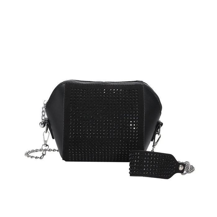 Wholesale Shoulder Bags PU Leather Rhinestone Shell Bag Messenger Chain JDC-SD-XWL001
