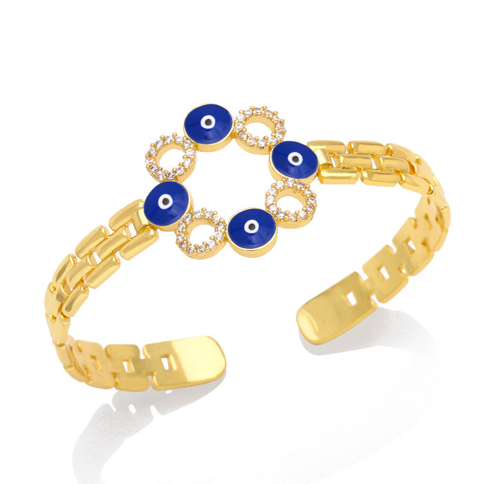 Wholesale Jewelry Personality Diamond Drop Oil Eye Opening Bracelet JDC-BT-AS153