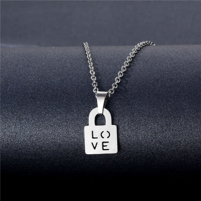 Jewelry WholesaleWholesale Geometric Silver Stainless Steel Floral Heart Necklace JDC-ES-MINGM005 necklaces 敏萌 %variant_option1% %variant_option2% %variant_option3%  Factory Price JoyasDeChina Joyas De China