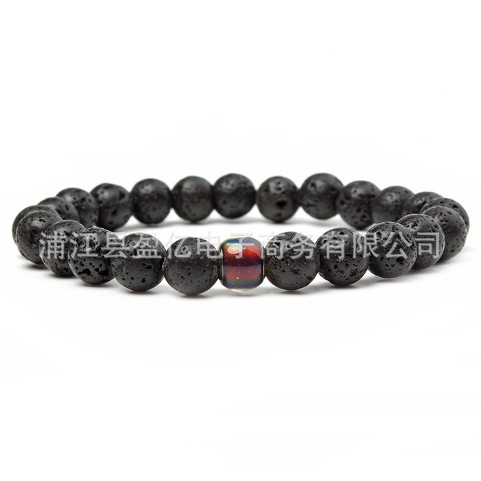 Wholesale natural stone beads elastic temperature gradient tiger eye bracelet JDC-BT-YinY012