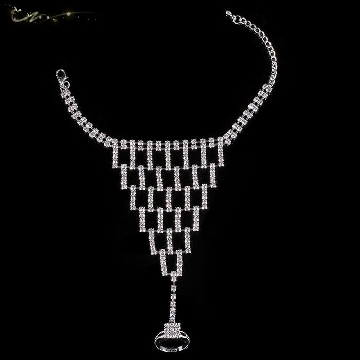 Wholesale Bracelet Rhinestones Back Chain Bridal Wedding Accessories MOQ≥2 JDC-BT-TianZ001