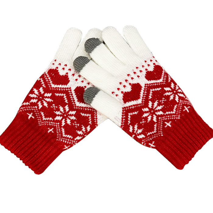 Wholesale Hat Acrylic Christmas Jacquard Scarf Gloves 3 Piece Set JDC-FH-Feilin001
