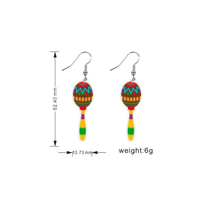 Wholesale Earrings Acrylic Rainbow Color Personality JDC-ES-Xuep055