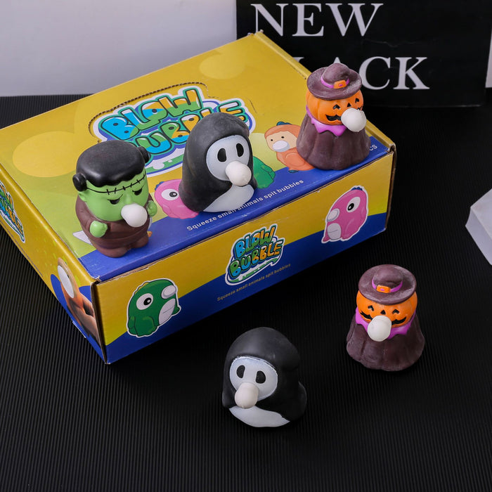 Wholesale Fidgets Toy TPR Halloween Cartoon Shaped Decompression Toys MOQ≥3 JDC-FT-ChHong002