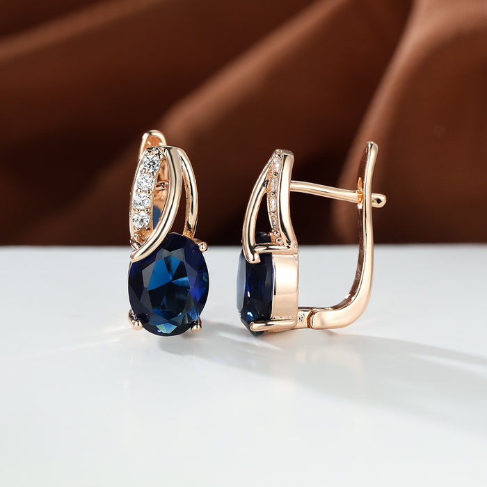 Wholesale blue copper Earrings JDC-ES-ery004